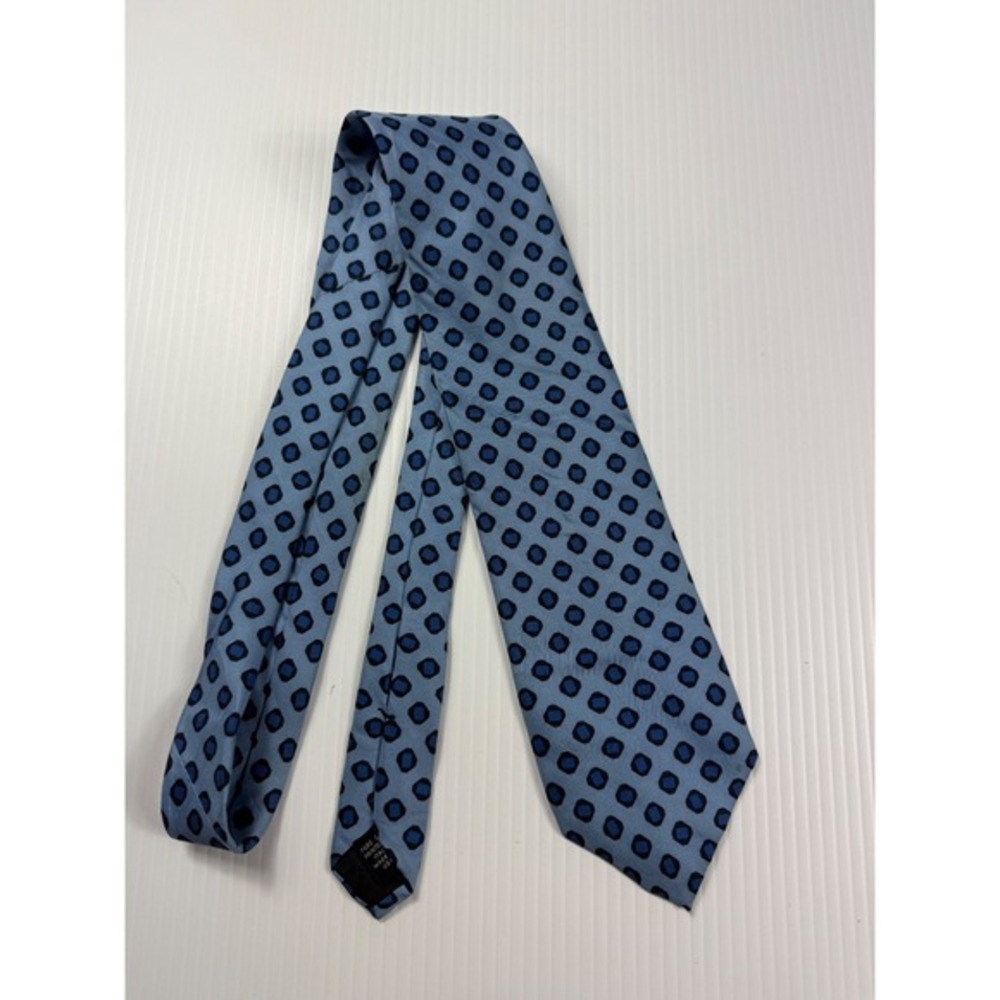 Brooks Brothers‎ Silk Necktie Blue Geometric Print Business Career